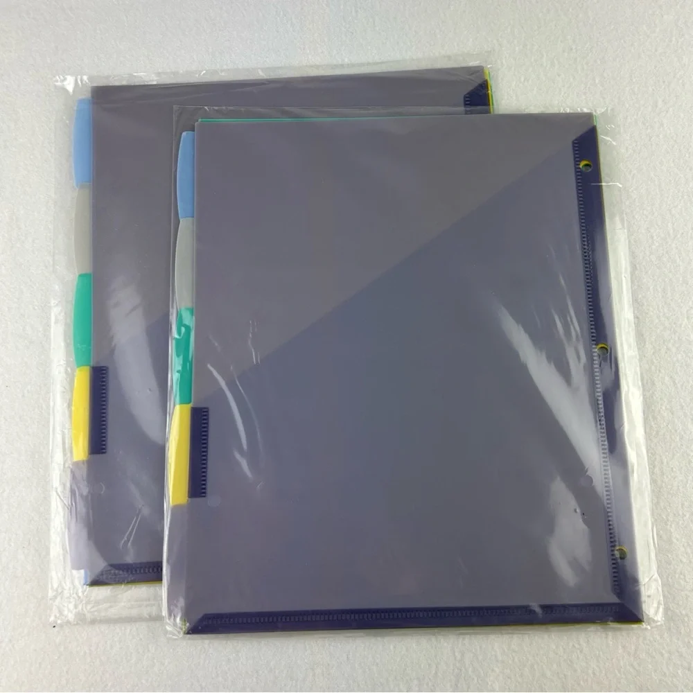 Avery 5 Tab Write & Erase Pocket Plastic Dividers 16176 Lot of 2